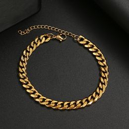 Chain Basic Punk Stainless Steel Bracelet For Men Women Cuban Link Minimalist Bracelets Hot Jewellery Gothic Wedding Gifts NEW 231016