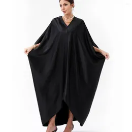 Casual Dresses Womens Dress Middle East Robes Satin Pyjamas Long 100-300 Kg Large Size Loose Robe Manches Chauve Souris Femme