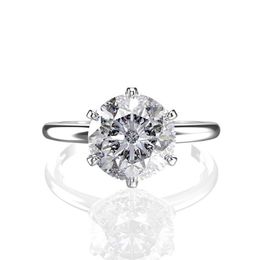 Fashion Top Brand Engagement Rings for Women 100% Real Silver 925 Jewellery Created Moissanite Gemstone Ring Fine Jewellery Gifts231B