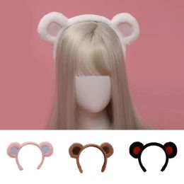 New Lolita Headbands Plush Animal Bear Ears Hair Hoop Autumn Winter Head Hoop Cosplay Headpiece for Halloween Hair Accessories