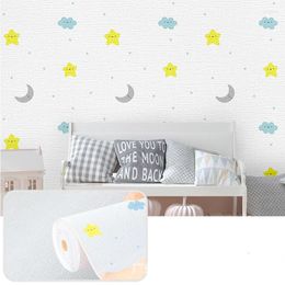 Wallpapers Star And Moon 3d Sticker For Kids Bedroom Wall Decor Peel Stick Wallpaper Living Room Sofa Background