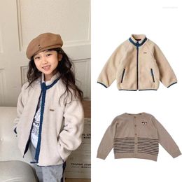 Jackets Kids Fleece Jacket 2023 Winter Fam Japan Brand Girls Boys Cute Outwear Tops Clothing