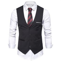 6XL Big Size Mens Black Blue Red Dress Vest Waistcoat for Men Sleeveless Blazer Business Casual Suit Vests Formal Chaleco Hombre 2315N