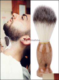 Makeup Brushes Tools Accessories Health Beauty Badger Hair Mens Shaving Brush Barber Salon Men Facial Beard Cleanin Dh5Wd1843317