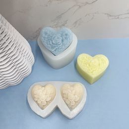 Love Heart Rose Silicone Mould Fondant Cake Mould Chocolate Mould Cake Decorating Tools Kitchen Baking Accessories Cake Moulds For Baking 1221844