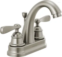 Kitchen Faucets Centerset Two Handle Bathroom Faucet In Brushed Nickel