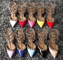 Woman Shoe Lady's Pointed Toe high heeled designer shoe chains sandals designer formal fashion ladies summer classic wedding party resort top design Size 35-43