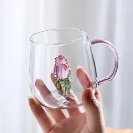 Wine Glasses Creative High Borosilicate Glass Cup Three-Dimensional Animal Plant Shape Milk Cute Transparent Coffee