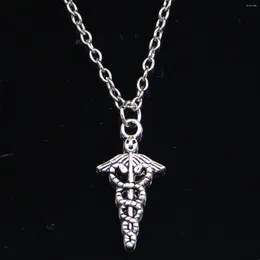 Chains 20pcs Fashion Necklace 23x11mm Caduceus Symbol Md Pendants Short Long Women Men Colar Gift Jewelry Choker