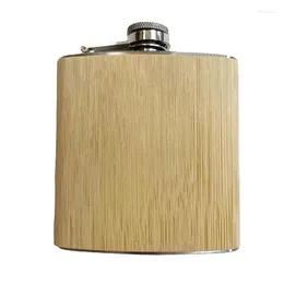 Hip Flasks Stainless Steel Flagon 6oz Leak-Proof Flat With Wood Grain Bottle Travel Tour Drinkware For Gifts