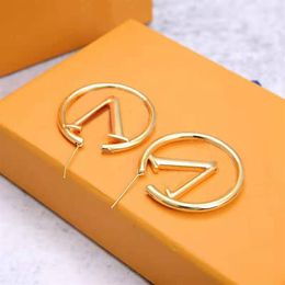 New Fashion Hoop Earrings Stud Womens Diameter 4cm Big Circle Simple Titanium Steel Earring for Woman277k