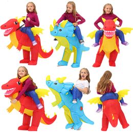 Cosplay Kids Iatable Dinosaur Costumes Anime Halloween Cosplay Costume Pterodactyl Triceratops Disfraz Purim Suit Birthday Gifts