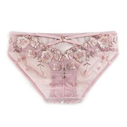 Women's Panties Cross Sexy Briefs Underwear High-End Embroidered Lace Transparent Lingerie Cotton Inner Crotch236y