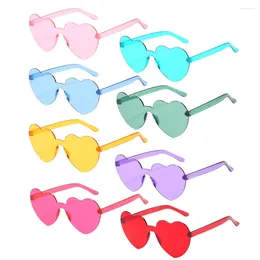 Sunglasses 8 Pairs Womens Polarised Heart Tinted Personalised Goggles Party Decorative Po Props Cosplay Supplies Pool