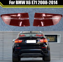 Auto Tail Lamp Light Case For BMW X6 E71 2008-2014 Car Rear Taillight Lens Cover Lampshade Glass Lampcover Caps Taillamp Shell
