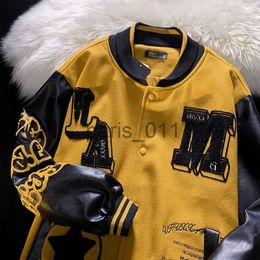 Men's Jackets American letter pleated embroidery high-quality jacket Coats women's Y2K street hip-hop baseball uniform couple casual jacket x1016