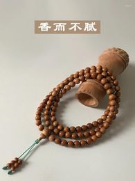 Strand Laosan Sandalwood Hand String 108 Beads Necklace For Women Men Wholesale Couple Bracelet Jewelry Blessing Meditation
