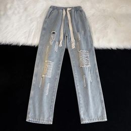 Men's Jeans Fashion Neutral Simple Daliy Solid Men Korean Style High Street Denim Trousers Loose Casual Jean Pants S-3XL L46