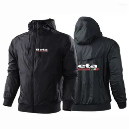 Men's Hoodies Beta Racing Motocross 2023 Hight Quality Zipper Jacket Print Waterproof Warm Windbreaker Clothing Winter Tops