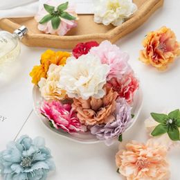 Decorative Flowers 100Pcs Of Artificial White Silk Carnations Home Christmas Party Wedding Decoration Outdoor Wreath Accessories Scrapbook