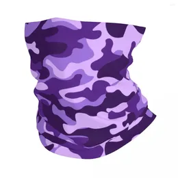 Scarves Purple Military Camouflage Bandana Neck Cover Printed Camo Print Balaclavas Wrap Scarf Cycling Outdoor Sports Unisex Adult