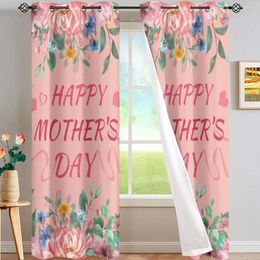 Curtain Mother's Day High Quality Printing Decoration Fabric Curtains Soft Skin-friendly Complete Colours Kitchen Bathroom Bedroom Drapes