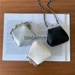 Cross Body Mini Style Black Chain Bag for Female Crowd Crossbody Clip Bag Clip Bagblieberryeyes