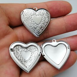 5pcs Lot Stainless Steel Heart Necklace for Women Men Memorial Keepsake Cremation Always in My Heart Urn Can Hold Photos, Ladies Ash Pendant Souvenir Grey Charms