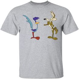 Men's T-Shirts Wile E Coyote And The Road Runner T-shirt Cotton Summer Short Sleeve Print202W