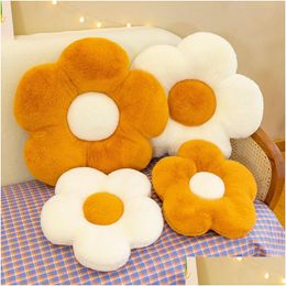 Cushion/Decorative Pillow Little Daisy Flower Seat Cushion Plush Throw Rabbit Nap Backrest Drop Delivery Home Garden Textiles Dha1V