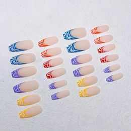 False Nails Patch Meat Skin Tone Glue Long Paragraph Ballerina Fashion Manicure Full Cover Wearable Coffin Fake