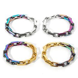 Chain New Vintage Bracelet for Men Trending Products On Hand Colourful Cuban Trend Couple Bracelets Fashion Jewellery 231016