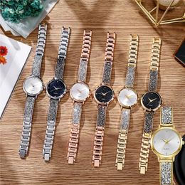 Wristwatches Personality Women's Wristwatch Bracelet Strap Watch For Women Fashion Diamond Clock Top Relojes Montre Femme