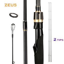 Boat Fishing Rods Universal Carbon Fibre Spinning Fishing Rod 2.1m/2.4m/2.7m Double Tips M MH Action Ultimate Bass Fishing Rod ZEUS 231016