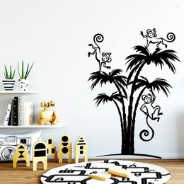 Wall Stickers Modern Monkey Removable Pvc For Kids Rooms Sticker Mural