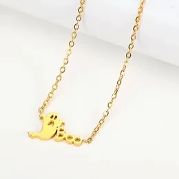 Pendant Necklaces Halloween Ghost Black Witch Hat Card Bead Chain Necklace Gold Plated Fashion Accessories Gifts For Women Girls Students