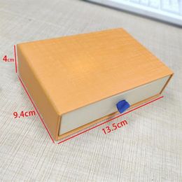 Orange Retail Gift Packaging Drawer Boxes Drawstring Cloth Bags Card Certificate Booklet Tote Bag for Jewellery Box211U