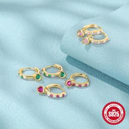 Dangle Earrings CANNER Heart Shaped Diamond Inlay Eardrop For Women Silver Sample 925 Zircon 2023 Trending Luxury Wedding Party Anniversary