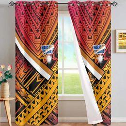 Curtain Polynesian Marshallese Style Exquisite Patterns Blackout Curtains High Quality Hand Washable Living Room Kitchen Bedroom Drapes