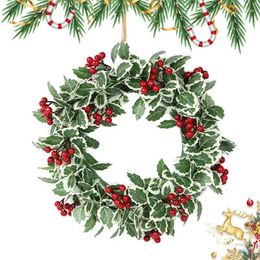 Decorative Flowers Christmas Wreath Artificial Garland For Door Reusable Hang Decorations Wall Decor