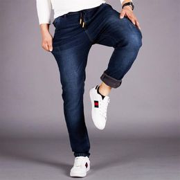 Men's Jeans Classic Design Mens Stretch Denim Elastic Waist Spandex Pants Plus Size 5XL 6XL 48 Regualr Fit247B