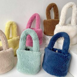 Totes Lamb plush handbag for in autumn and winter design sweet Colour handbag bucket bag handbagstylishhandbagsstore