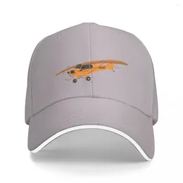 Ball Caps Piper Cub Aeroplane Illustration Pilot Design Cap Baseball Fluffy Hat Girl's Hats Men's