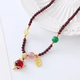 Choker Minar Vintage Multicolor Natural Stone Beaded Pendant Necklaces For Women Wholesale 14K Gold Plating Copper Coin Chokers