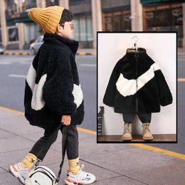 Coat Winter Children's Jacket Baby Boys Girls Cashmere Thickening Baseball Costume Teenagers Kids Keep Warm Cardigan 312Years 231016