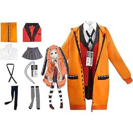 Halloween Yomoduki Runa Cosplay Costume Full Set Outfit Anime Gambler School Uniform Full Set Outfit for Girls