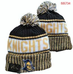 Men's Caps NCAA Hats All 32 Teams Knitted Cuffed Pom Alabama Blue Devils Beanies Striped Sideline Wool Warm USA College Sport Knit Hat Hockey Beanie Cap for