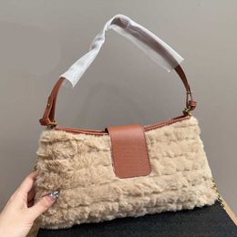 eco-friendly Plush designer Bag women chian underarm bag luxurys handBags chian Crossbody Handbag Large Capacity winter Baguette 231015