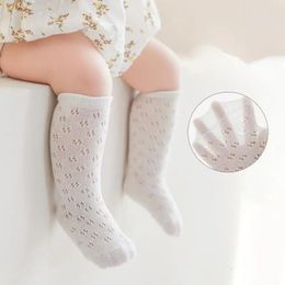 Kids Socks 3 pairs Spanish Spring Summer Baby Girls Socks born Infant Kids Cute Hollow knee Socks Toddler girl Princess Cotton Sock 231016