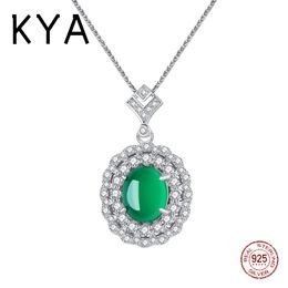 Birthstone Necklace 925 Sterling Silver Gemstone Necklace Lucky Birthstone Jewelry Gift for Women Girls natural Chrysoprase